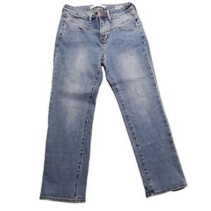 !it AMANDA High Rise Slim Ankle Blue Mom Jeans 